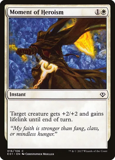 Moment of Heroism, Magic card E01 16 — Archenemy: Nicol Bolas set
