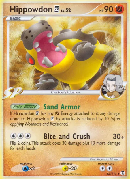Hippowdon E4, Pokémon card RR 42 — Rising Rivals set