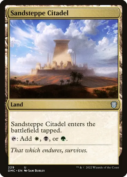 Sandsteppe Citadel, Magic card DMC 229 — Dominaria United Commander set