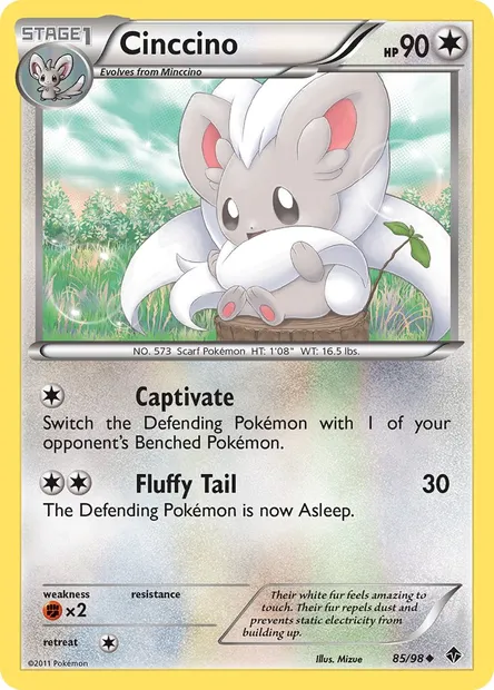 Cinccino, Pokémon card EPO 85 — Emerging Powers set