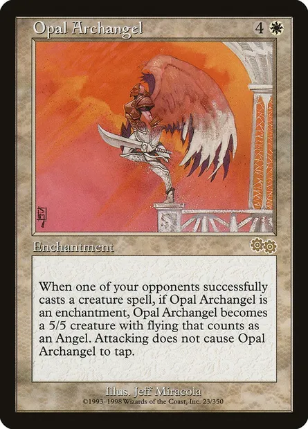 Opal Archangel, Magic card USG 23 — Urza's Saga set