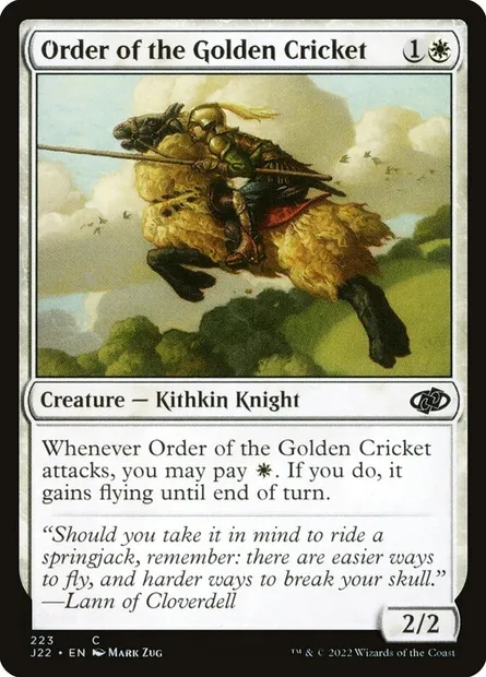 Order of the Golden Cricket, Magic card J22 223 — Jumpstart 2022 set