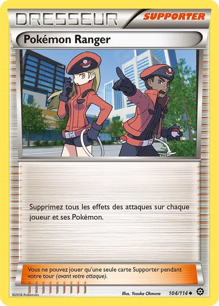 Pokémon Ranger, carte Pokémon STS 104 — extension Offensive Vapeur