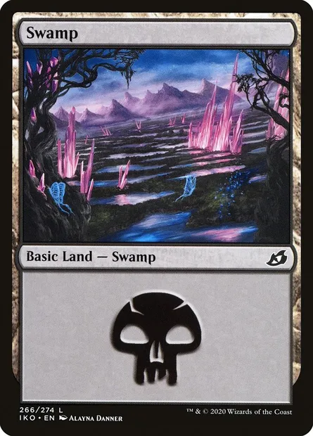 Swamp, Magic card IKO 266 — Ikoria: Lair of Behemoths set
