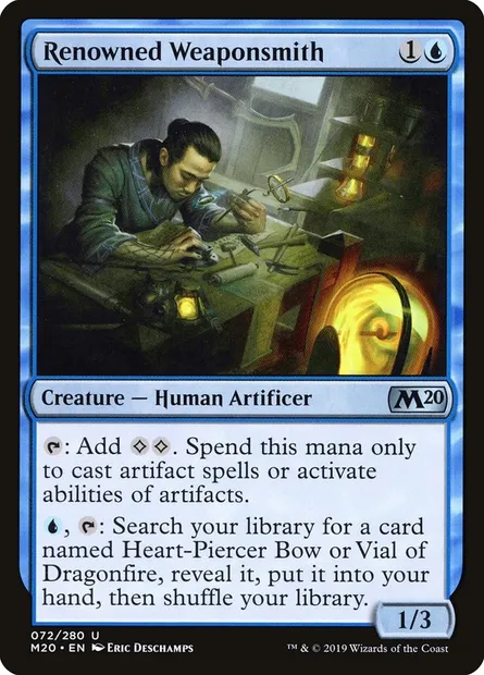 Renowned Weaponsmith, Magic card M20 72 — Core Set 2020 set