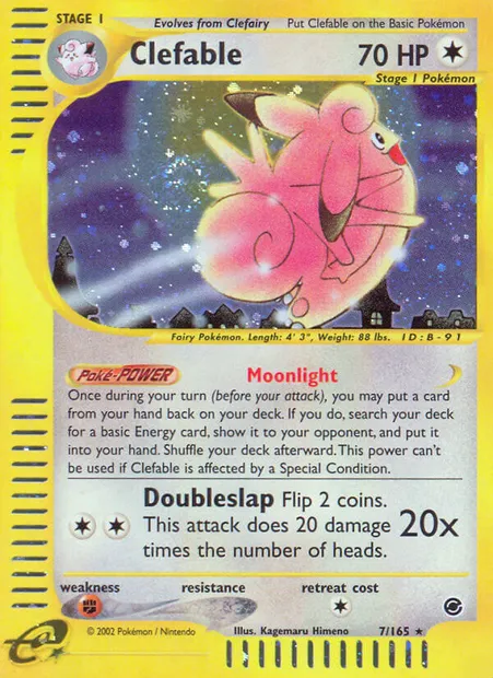 Clefable, Pokémon card EX 7 — Expedition Base Set set