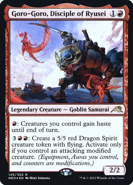 Goro-Goro, Disciple of Ryusei, Magic card PNEO 145s — Kamigawa: Neon Dynasty Promos set