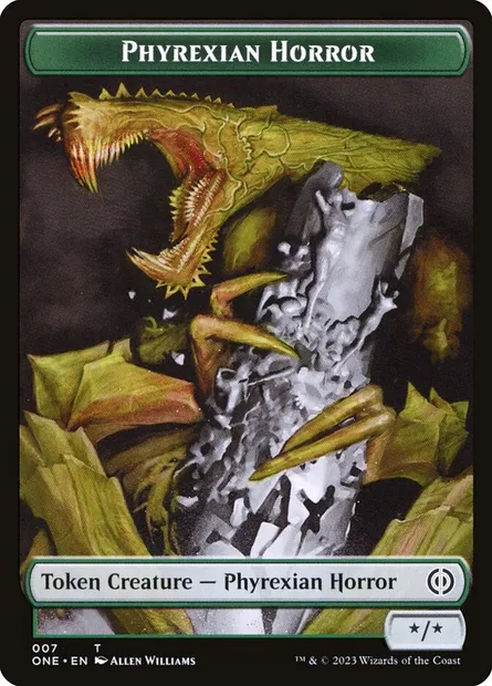 Phyrexian Horror, carte Magic TONE 7 — extension Phyrexia: All Will Be One Tokens
