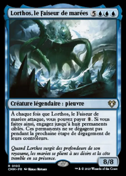 Lorthos, le Faiseur de marées, carte Magic CMM 103 — extension Commander Masters