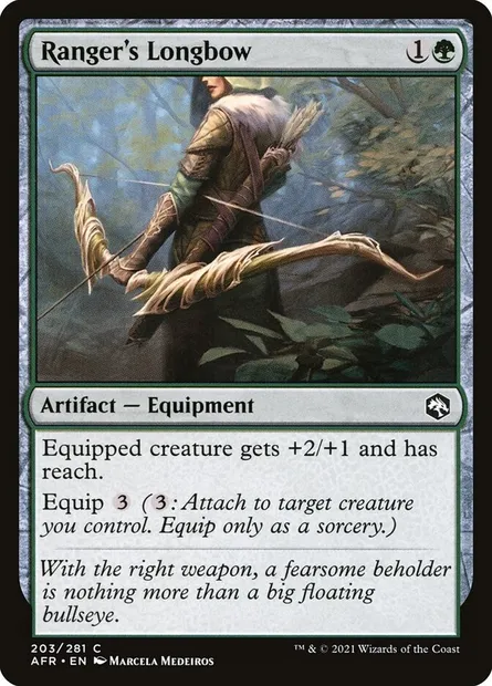 Ranger's Longbow, Magic card AFR 203 — Adventures in the Forgotten Realms set