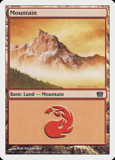 Montagne, carte Magic 8ED 346 — extension Huitième Edition