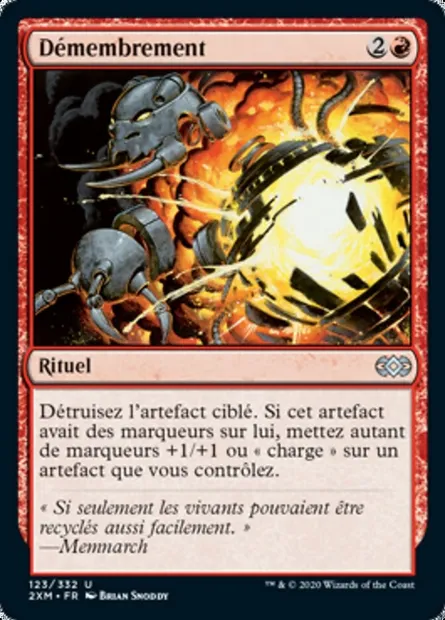 Démembrement, carte Magic 2XM 123 — extension Double Masters