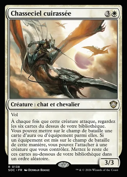 Chasseciel cuirassée, carte Magic SOC 138 — extension Secrets of Strixhaven Commander