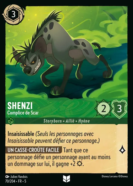 Shenzi - Complice de Scar, carte Disney Lorcana CH5-070 — extension Ciel Scintillant