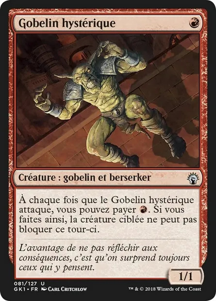 Gobelin hystérique, carte Magic GK1 81 — extension GRN Guild Kit