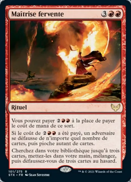 Maîtrise fervente, carte Magic STX 101 — extension Strixhaven: l'Académie des Mages