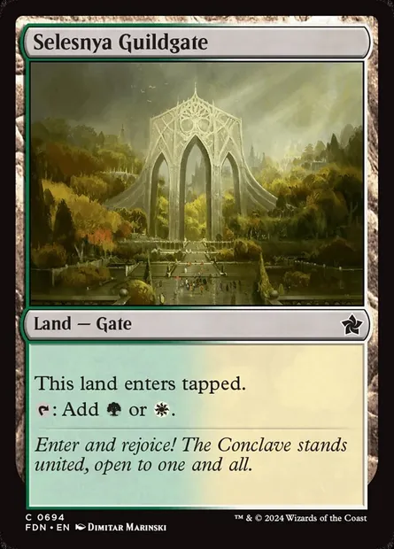 Selesnya Guildgate, Magic card FDN 694 — Foundations set