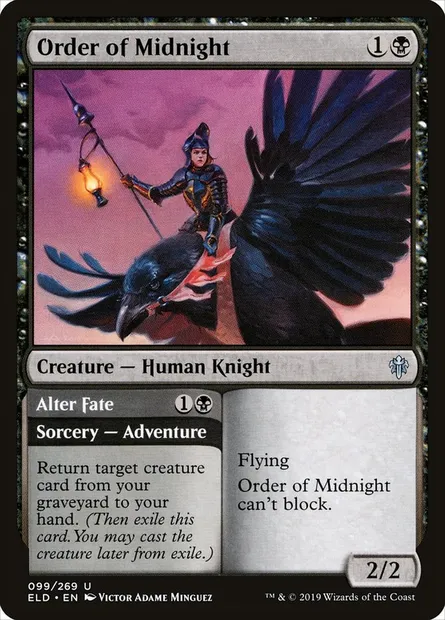 Order of Midnight // Alter Fate, Magic card ELD 99 — Throne of Eldraine set