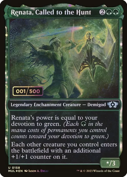 Renata, Called to the Hunt, Magic card MUL 158z — Multiverse Legends set