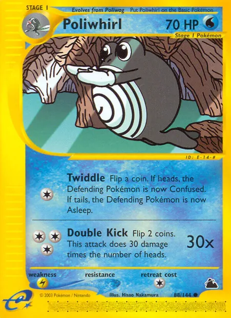 Poliwhirl, Pokémon card SK 88 — Skyridge set
