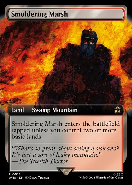 Smoldering Marsh, Magic card WHO 517 — Doctor Who set