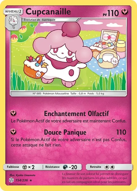 Cupcanaille, carte Pokémon CEC 154 — extension Éclipse Cosmique