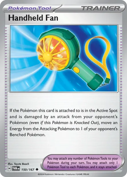 Handheld Fan, Pokémon card TWM 150 — Twilight Masquerade set