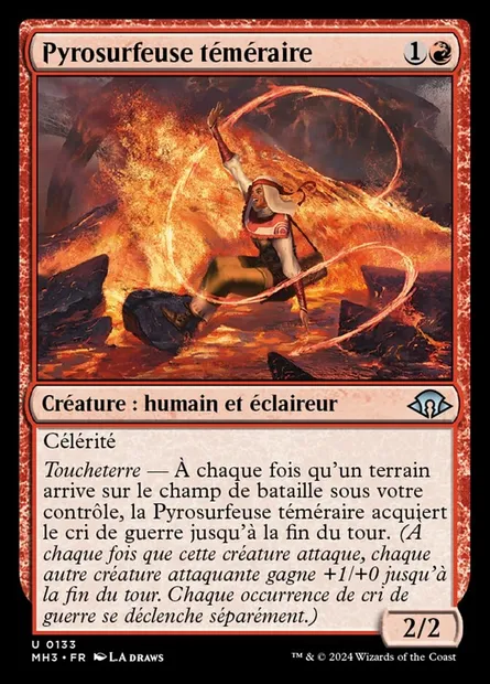 Pyrosurfeuse téméraire, carte Magic MH3 133 — extension Modern Horizons 3