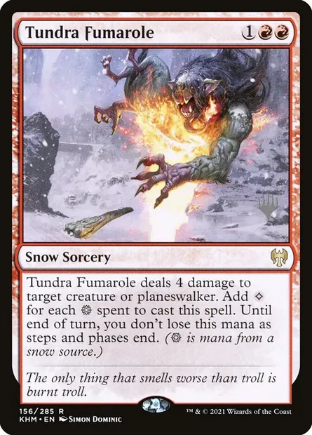 Tundra Fumarole, Magic card PKHM 156p — Kaldheim Promos set