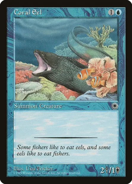 Coral Eel, Magic card POR 49 — Portal set