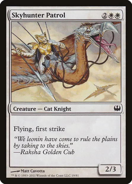 Skyhunter Patrol, Magic card DDG 19 — Duel Decks: Knights vs. Dragons set