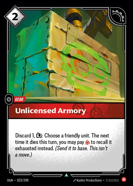 Unlicensed Armory, carte Riftbound OGN 023 — extension Origins