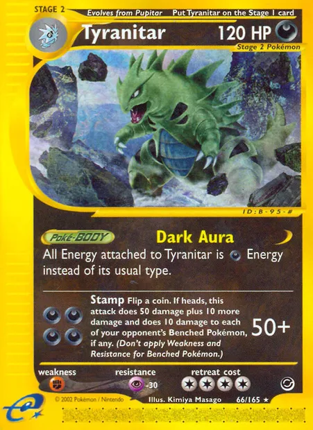 Tyranitar, Pokémon card EX 66 — Expedition Base Set set