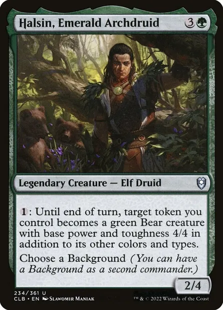 Halsin, Emerald Archdruid, Magic card CLB 234 — Commander Legends: Battle for Baldur's Gate set