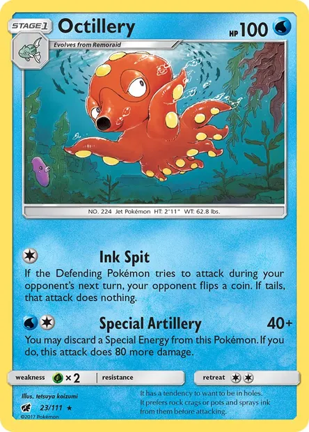 Octillery, Pokémon card CIN 23 — Crimson Invasion set