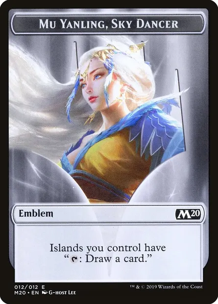 Mu Yanling, Sky Dancer Emblem, Magic card TM20 12 — Core Set 2020 Tokens set