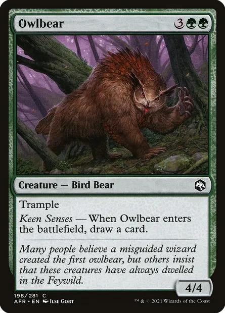 Owlbear, Magic card AFR 198 — Adventures in the Forgotten Realms set