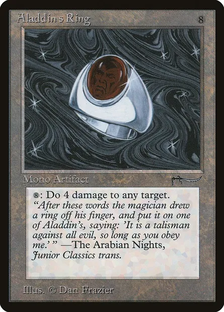 Aladdin's Ring, Magic card ARN 57 — Arabian Nights set