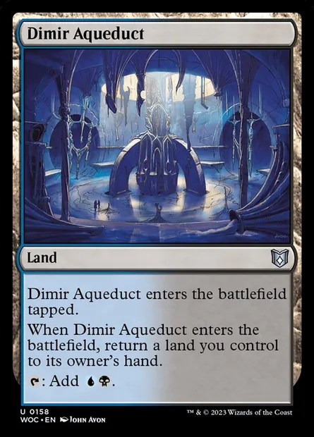 Dimir Aqueduct, Magic card WOC 158 — Wilds of Eldraine Commander set