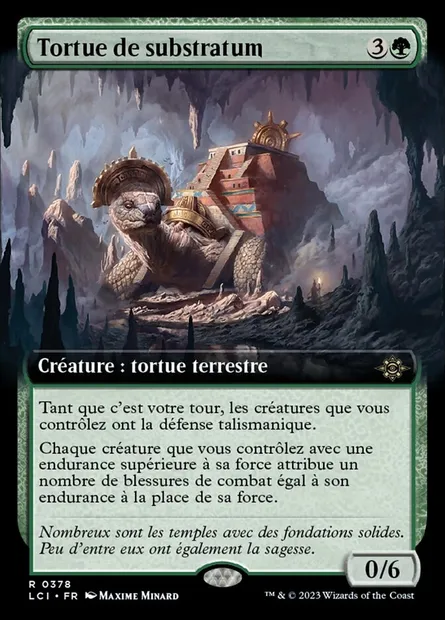 Tortue de substratum, carte Magic LCI 378 — extension The Lost Caverns of Ixalan