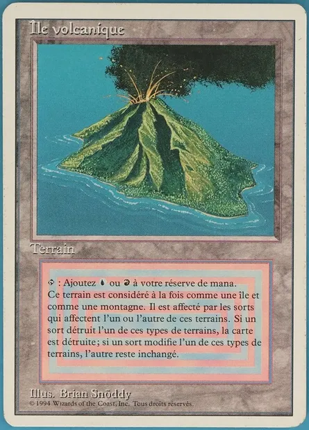 Ile volcanique, carte Magic 3ED 291 — extension Revised Edition