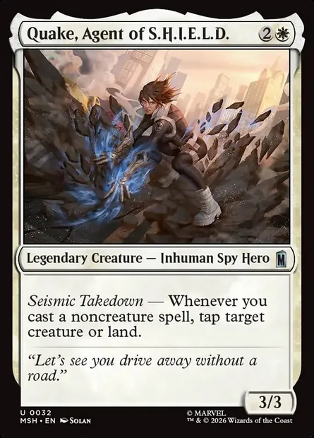 Quake, Agent of S.H.I.E.L.D., Magic card MSH 32 — Marvel Super Heroes set
