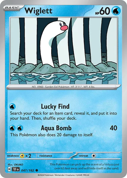 Wiglett, Pokémon card TEF 047 — Temporal Forces set