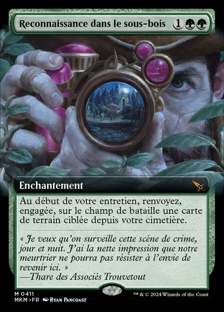 Reconnaissance dans le sous-bois, carte Magic MKM 411 — extension Murders at Karlov Manor