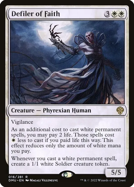 Defiler of Faith, Magic card DMU 16 — Dominaria United set