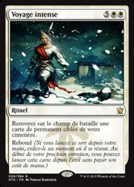 Voyage intense, carte Magic DTK 30 — extension Les Dragons de Tarkir