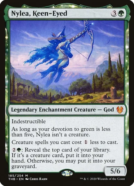 Nylea, Keen-Eyed, Magic card THB 185 — Theros Beyond Death set