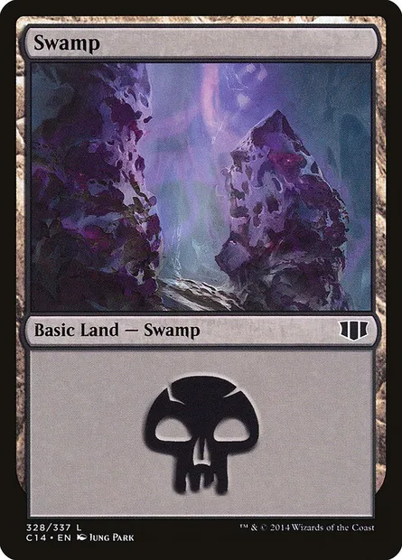 Swamp, Magic card C14 328 — Commander 2014 set