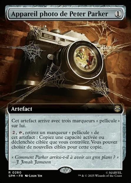 Appareil photo de Peter Parker, carte Magic SPM 280 — extension Marvel's Spider-Man