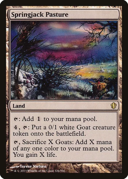 Springjack Pasture, Magic card C13 326 — Commander 2013 set